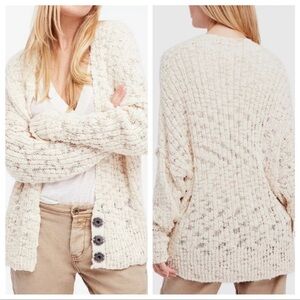 FREE PEOPLE Fun Times Oversized Cardigan in Cream